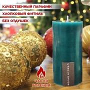 Свеча Столбик 5х10см парафин бирюзовая - фото 71741