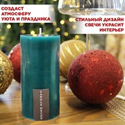 Свеча Столбик 5х10см парафин бирюзовая - фото 71743