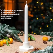 Подсвечник для свечи шестигранник гипс - фото 71756