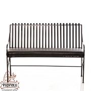 Скамья диван кованый с мягким сиденьем чёрный длина 110см 941-10 - фото 7192