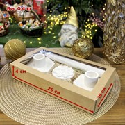 Подарочный набор из 2-х декоративных свечей, подсвечников и аромасаше - фото 71940