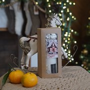 Подарочный набор декоративная свеча и аромасаше - фото 71947