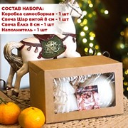 Подарочный набор из 2-х декоративных новогодних свечей - фото 71949
