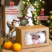 Подарочный набор из 2-х декоративных новогодних свечей - фото 71951