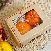 Подарочный набор из 2-х декоративных свечей Мандаринки - фото 71955