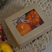 Подарочный набор из 2-х декоративных свечей Мандаринки - фото 71957