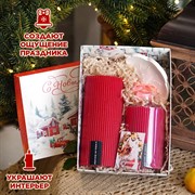 Подарочный набор из 2-х декоративных свечей с подсвечниками - фото 71977