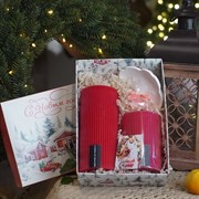 Подарочный набор из 2-х декоративных свечей с подсвечниками - фото 71978