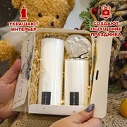 Подарочный набор 2 декоративные свечи и аромасаше - фото 71982