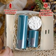 Подарочный набор из 2-х декоративных свечей и аромасаше - фото 71994