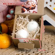 Набор  из 2-х декоративных новогодних свечей в подарочной упаковке - фото 71999