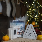 Новогодний подарочный набор для женщин, ароматическая свеча, салфетница и аромасаше - фото 72016