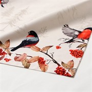 Скатерть Этель Снегири на ветках 149х220см 100% хлопок саржа 190 г/м2 - фото 72078