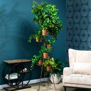 Подставка напольная Декор на 9 цветов кованая чёрно-золотая высота 172см 19-009-BG - фото 72099