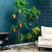 Подставка напольная Декор на 9 цветов кованая чёрно-золотая высота 172см 19-009-BG - фото 72100