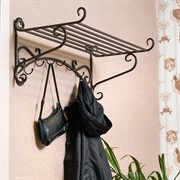 Вешалка настенная для одежды в прихожую с полкой 91-403 - фото 72105