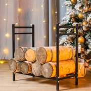 Дровница металлическая разборная чёрная 103-206R-B - фото 72106