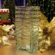 Ваза стеклянная Гафт-1 квадратная текстурная - фото 72115