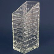 Ваза стеклянная Гафт-2 квадратная с косым резом - фото 72119