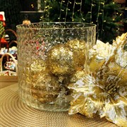 Ваза стеклянная Эмилия-3 цилиндр текстурная - фото 72126