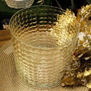 Ваза стеклянная Эмилия-3 цилиндр текстурная - фото 72127