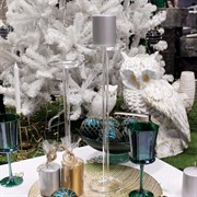 Подсвечник стеклянный Грэм-1 высокий - фото 72142