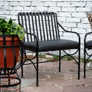 Кресло кованое с мягким сиденьем садовое 303-29 - фото 7214