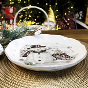 Тарелка закусочная Agness С Новым Годом! 23х3,3см фарфор - фото 72157