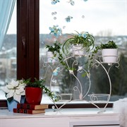 Подставка для цветов на подоконник на 5 цветов металл бело-золотая 14-915-WG - фото 72218