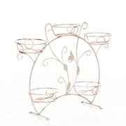 Подставка для цветов на подоконник на 5 цветов металл бело-золотая 14-915-WG - фото 72221