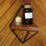 Подставка настенная Лофт 1 полка металл и дерево длина 35см 66-501-B - фото 72240