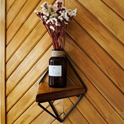 Подставка настенная Лофт 1 полка металл и дерево длина 35см 66-501-B - фото 72241