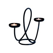 Подсвечник настольный кованый под две свечи 603-02 - фото 72259