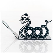 Бутылочница настольная Змейка металл чёрная 210-018B - фото 72263