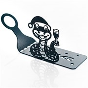 Бутылочница для кухни Змейка новогодняя металл 210-020B - фото 72266