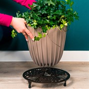 Подставка напольная для цветов металл диаметр 29см 402-010Br - фото 72268