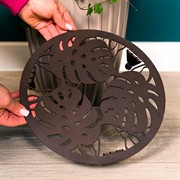 Подставка напольная для цветов металл диаметр 29см 402-010Br - фото 72269