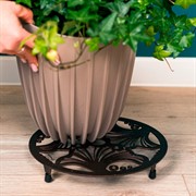 Подставка напольная для цветка металл коричневая диаметр 29см 402-008Br - фото 72271