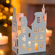 Ширма декоративная новогодняя белый металл длина 29см 200-055W - фото 72314