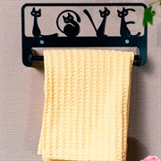 Держатель для кухонных полотенец Кошки металлический настенный 304-038B - фото 72316