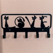 Крючок для одежды на стену Love металл чёрный 702-046B - фото 72324