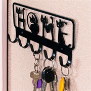 Крючок настенный вешалка Home металл чёрный 702-047B - фото 72328