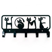Крючок настенный вешалка Home металл чёрный 702-047B - фото 72329