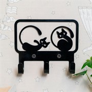 Крючок для одежды настенный Кисы металл чёрный 702-052B - фото 72346