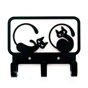 Крючок для одежды настенный Кисы металл чёрный 702-052B - фото 72348