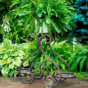 Напольная подставка для цветов 3 кашпо металл высота 60см 401-013BrG - фото 72428