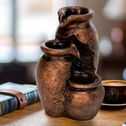 Фонтан настольный декоративный Настроение полистоун высота 22см F08512 - фото 72435