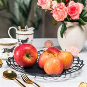 Фруктовница металлическая чёрная диаметр 29см 304-003B - фото 72468