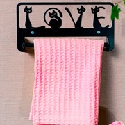 Держатель для кухонных полотенец Кошки металлический настенный 304-038B - фото 72500