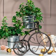 Подставка для цветов на подоконник под два кашпо Велосипед 41-041Br - фото 72752